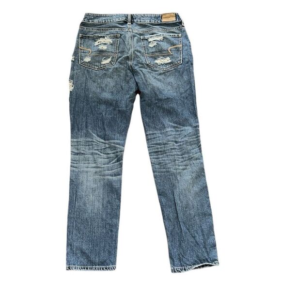 American Eagle Outfitters Blue Distressed Ankle Length Jeans(Size 6) - Picture 2 of 7